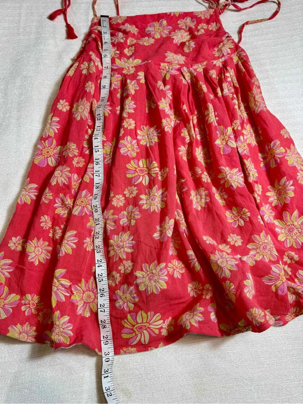 Free People Indigo Molly Tunic Dress Hollyhock Floral Pink Size M